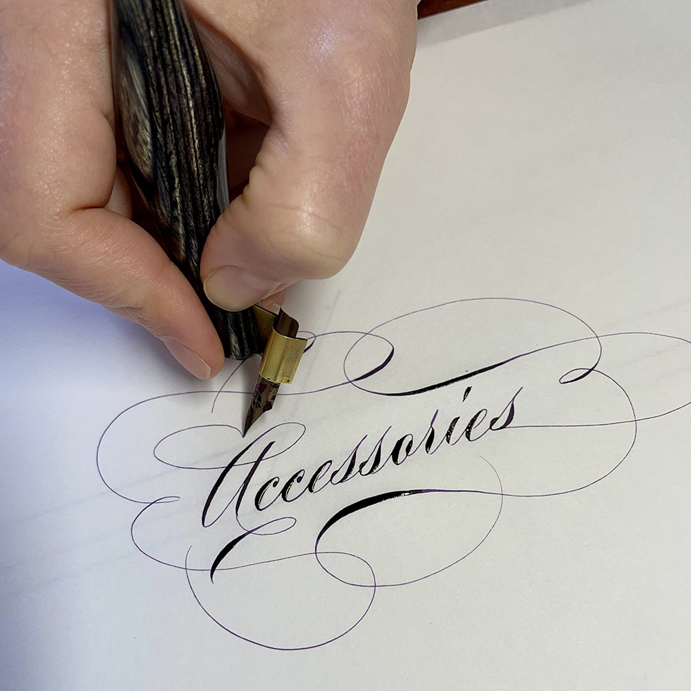 Katie Leavens writing in Engrosser's Script