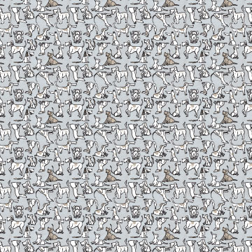 Repeating swatch of Dog Gone It Pattern