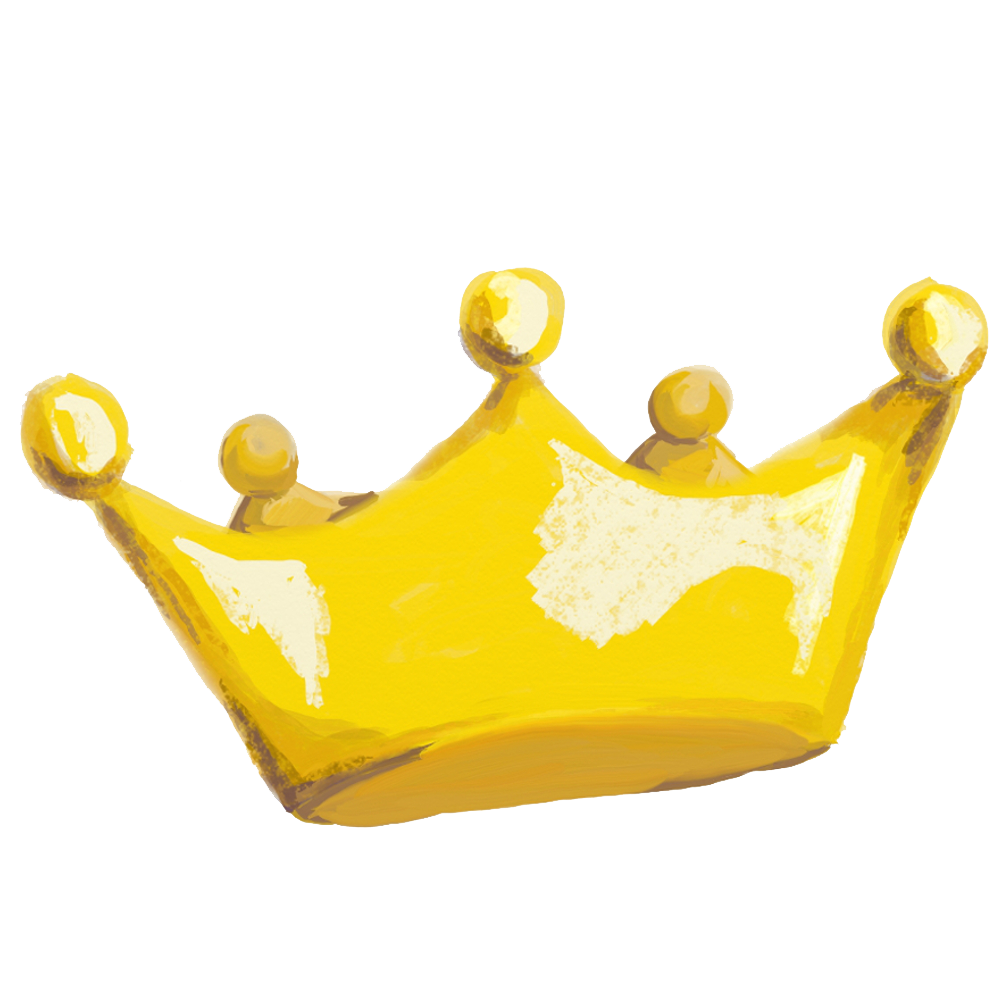 Painted golden crown