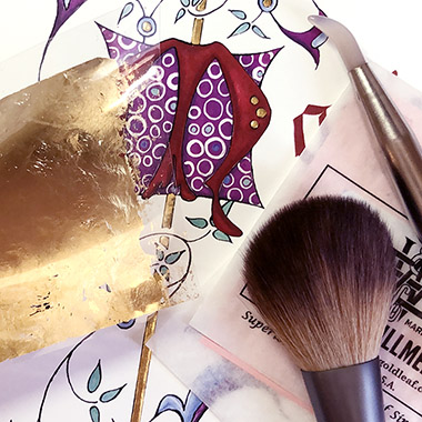 Tools used to gild Marin Waldorf School 2020 Diploma