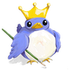 KLeavens Logo - Blue bird with crown and paint brush
